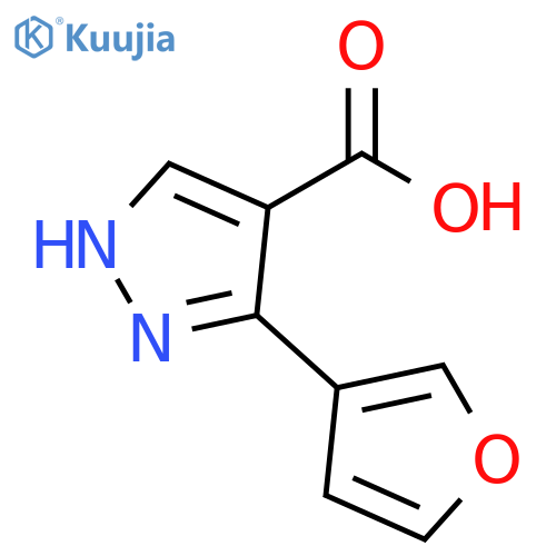 3-(furan-3-yl)-1H-pyrazole-4-carboxylic acid structure