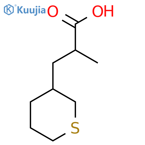 2-methyl-3-(thian-3-yl)propanoic acid structure