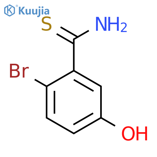 2-bromo-5-hydroxybenzene-1-carbothioamide structure