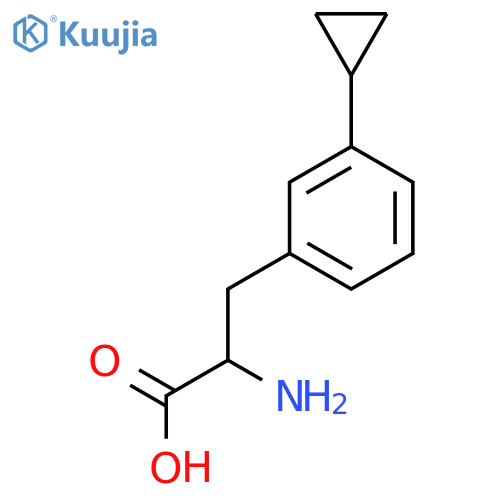 2-amino-3-(3-cyclopropylphenyl)propanoic acid structure