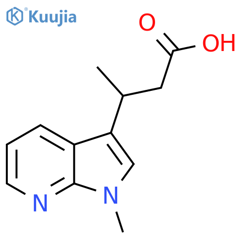 3-{1-methyl-1H-pyrrolo2,3-bpyridin-3-yl}butanoic acid structure