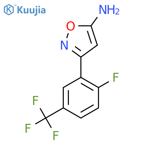 3-2-fluoro-5-(trifluoromethyl)phenyl-1,2-oxazol-5-amine structure