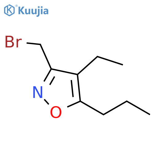 3-(bromomethyl)-4-ethyl-5-propyl-1,2-oxazole structure