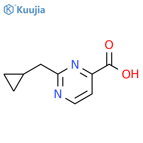 4-Pyrimidinecarboxylic acid, 2-(cyclopropylmethyl)- structure