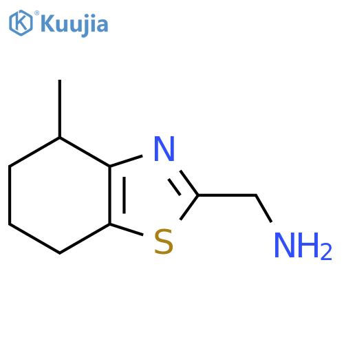 (4-Methyl-4,5,6,7-tetrahydro-1,3-benzothiazol-2-yl)methanamine structure