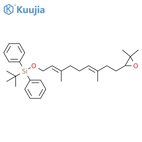 Oxirane, 3-[(3E,7E)-9-[[(1,1-dimethylethyl)diphenylsilyl]oxy]-3,7-dimethyl-3,7-nonadien-1-yl]-2,2-dimethyl- structure