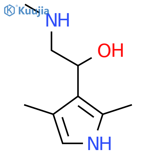 1-(2,4-dimethyl-1H-pyrrol-3-yl)-2-(methylamino)ethan-1-ol structure