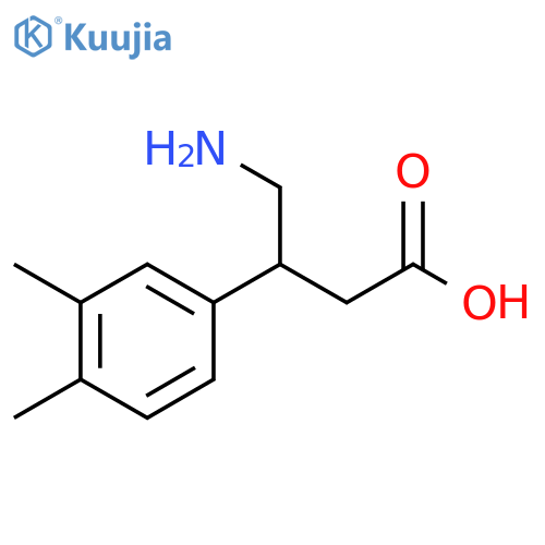 4-amino-3-(3,4-dimethylphenyl)butanoic acid structure