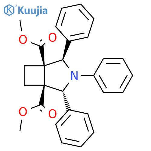 3-Azabicyclo[3.2.0]heptane-1,5-dicarboxylic acid, 2,3,4-triphenyl-, dimethyl ester, (1R,2R,4R,5S)-rel- (9CI) structure