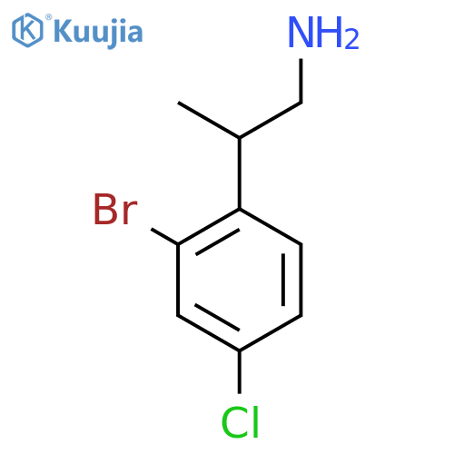 2-(2-bromo-4-chlorophenyl)propan-1-amine structure