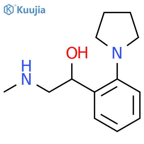 2-(methylamino)-1-2-(pyrrolidin-1-yl)phenylethan-1-ol structure