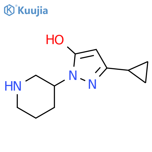 3-cyclopropyl-1-(piperidin-3-yl)-1H-pyrazol-5-ol structure