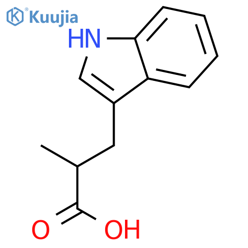 3-(1H-Indol-3-yl)-2-methylpropanoic acid structure