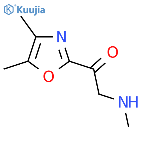 1-(dimethyl-1,3-oxazol-2-yl)-2-(methylamino)ethan-1-one structure