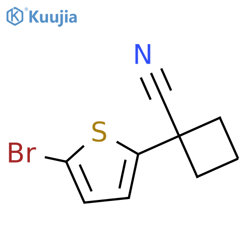 1-(5-bromothiophen-2-yl)cyclobutane-1-carbonitrile structure