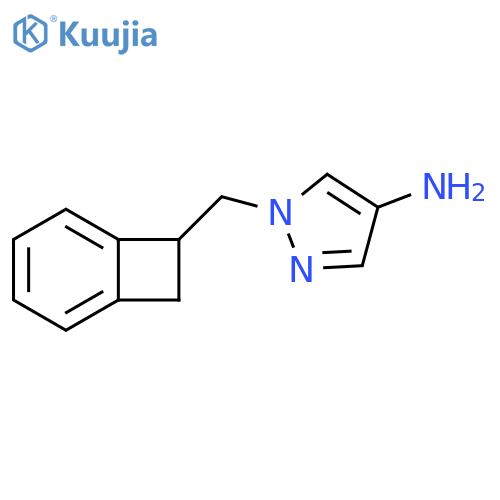 1H-Pyrazol-4-amine, 1-(bicyclo[4.2.0]octa-1,3,5-trien-7-ylmethyl)- structure