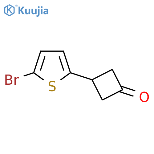 3-(5-Bromothiophen-2-yl)cyclobutan-1-one structure