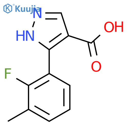 5-(2-fluoro-3-methylphenyl)-1H-pyrazole-4-carboxylic acid structure