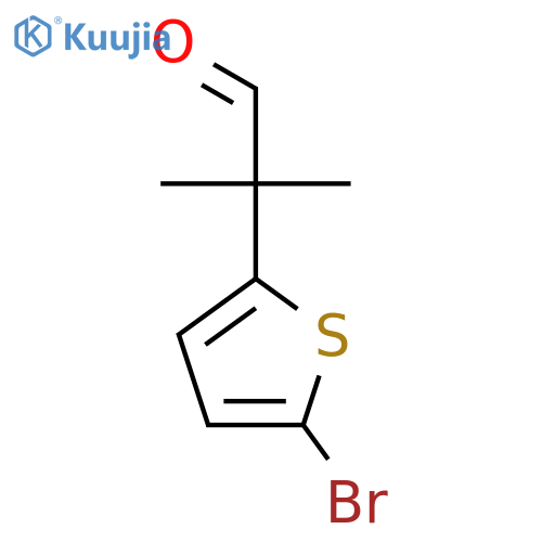 2-(5-bromothiophen-2-yl)-2-methylpropanal structure