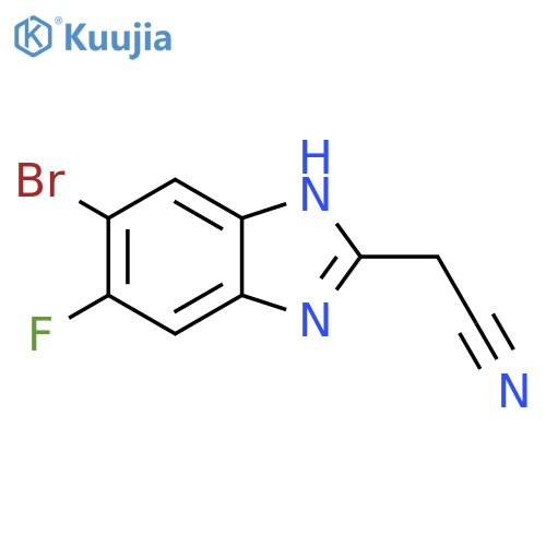 5-Bromo-2-(cyanomethyl)-6-fluorobenzimidazole structure