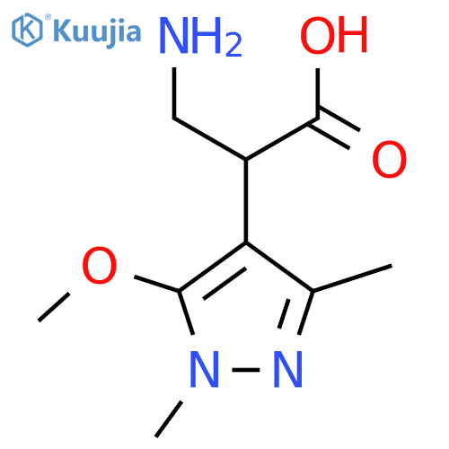 3-amino-2-(5-methoxy-1,3-dimethyl-1H-pyrazol-4-yl)propanoic acid structure