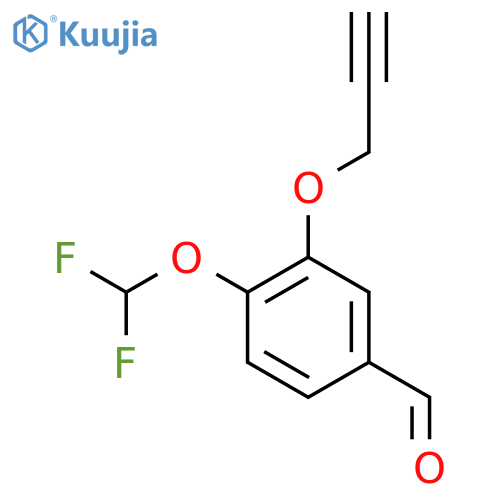 4-(Difluoromethoxy)-3-(prop-2-yn-1-yloxy)benzaldehyde structure