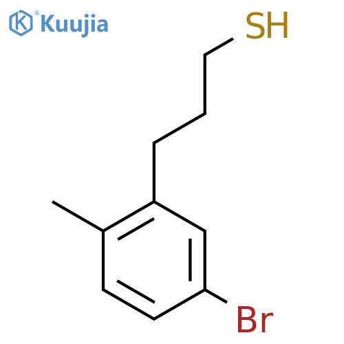 3-(5-bromo-2-methylphenyl)propane-1-thiol structure