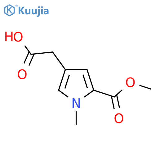 2-5-(methoxycarbonyl)-1-methyl-1H-pyrrol-3-ylacetic acid structure