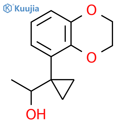 1-1-(2,3-dihydro-1,4-benzodioxin-5-yl)cyclopropylethan-1-ol structure