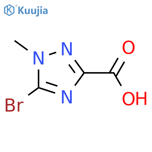 5-bromo-1-methyl-1H-1,2,4-triazole-3-carboxylic acid structure