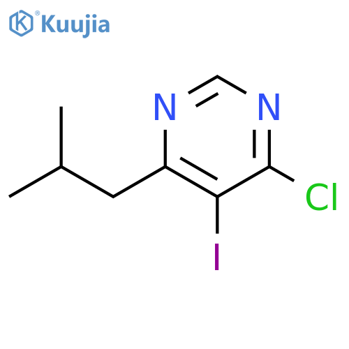 4-chloro-5-iodo-6-(2-methylpropyl)pyrimidine structure