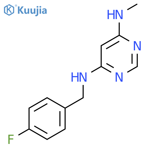 N4-(4-Fluorobenzyl)-N6-methylpyrimidine-4,6-diamine structure