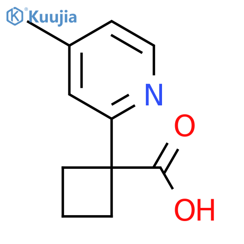 1-(4-methylpyridin-2-yl)cyclobutane-1-carboxylic acid structure