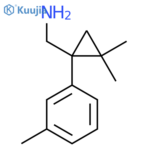 2,2-dimethyl-1-(3-methylphenyl)cyclopropylmethanamine structure