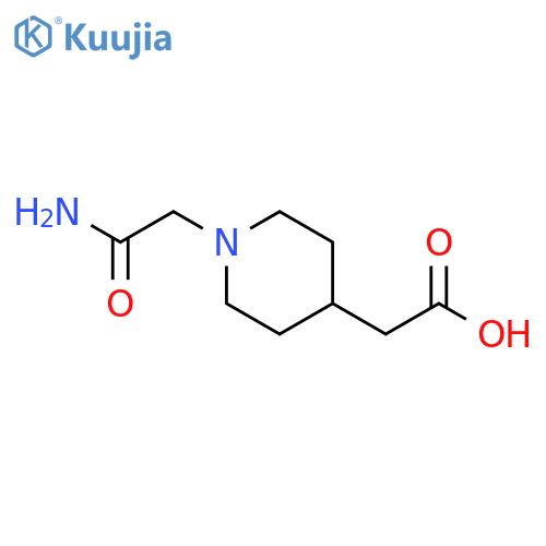 2-[1-(carbamoylmethyl)piperidin-4-yl]acetic acid structure