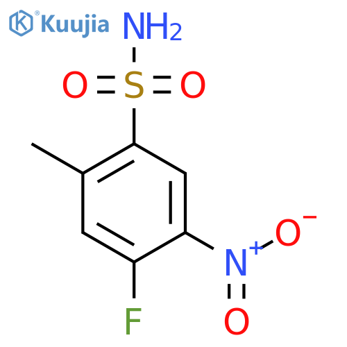 4-fluoro-2-methyl-5-nitrobenzene-1-sulfonamide structure