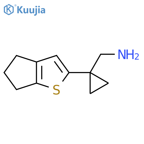 (1-{4H,5H,6H-cyclopentabthiophen-2-yl}cyclopropyl)methanamine structure