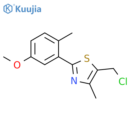Thiazole, 5-(chloromethyl)-2-(5-methoxy-2-methylphenyl)-4-methyl- structure