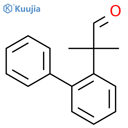 2-methyl-2-(2-phenylphenyl)propanal structure