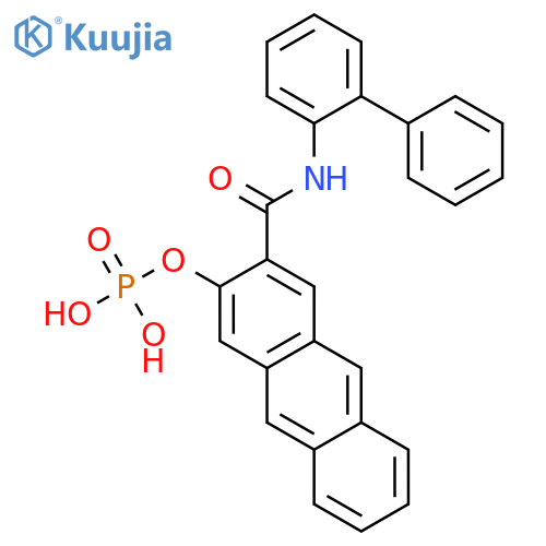 2-Anthracenecarboxamide, N-[1,1'-biphenyl]-2-yl-3-(phosphonooxy)- structure