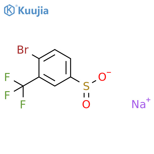 Sodium 4-bromo-3-(trifluoromethyl)benzene-1-sulfinate structure