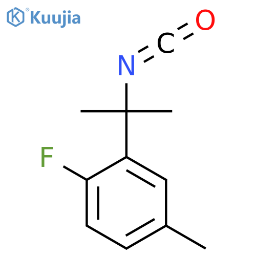1-fluoro-2-(2-isocyanatopropan-2-yl)-4-methylbenzene structure