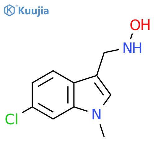 N-(6-chloro-1-methyl-1H-indol-3-yl)methylhydroxylamine structure