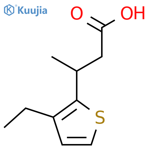 3-(3-ethylthiophen-2-yl)butanoic acid structure