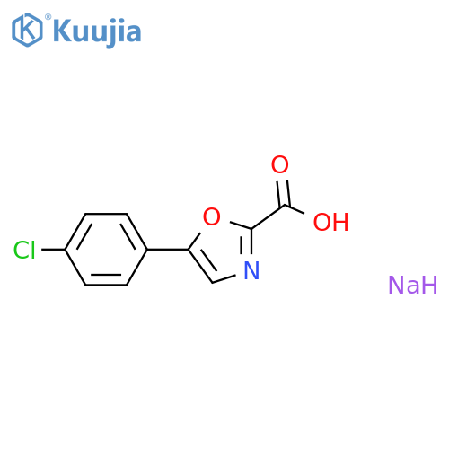 sodium 5-(4-chlorophenyl)-1,3-oxazole-2-carboxylate structure