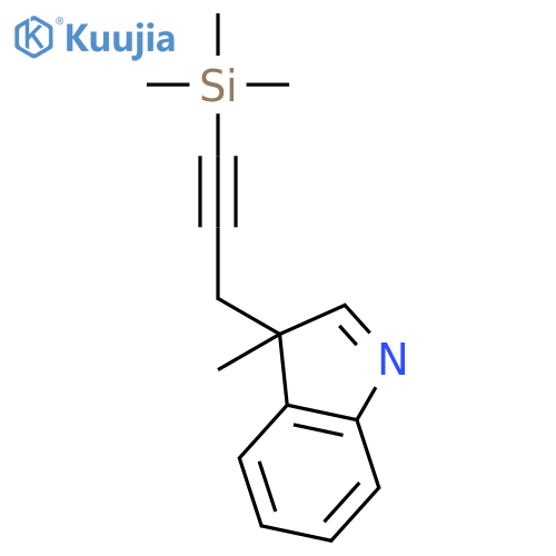 3H-INDOLE, 3-METHYL-3-[3-(TRIMETHYLSILYL)-2-PROPYNYL]- structure