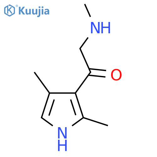 1-(2,4-dimethyl-1H-pyrrol-3-yl)-2-(methylamino)ethan-1-one structure