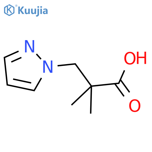 2,2-dimethyl-3-(1H-pyrazol-1-yl)propanoic acid structure
