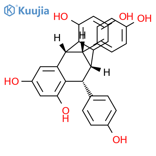 5,10-Methano-5H-dibenzo[a,d]cycloheptene-1,3,6,8-tetrol,10,11-dihydro-11,12-bis(4-hydroxyphenyl)-, (5R,10S,11S,12R)- structure