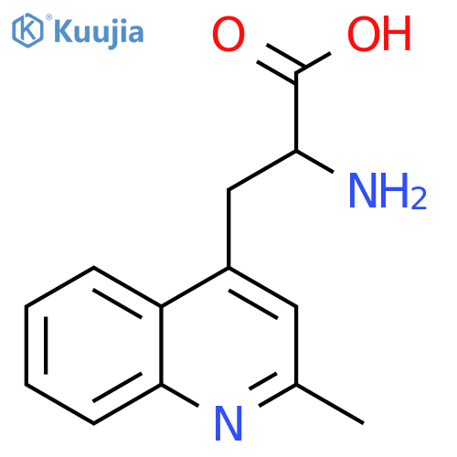 2-amino-3-(2-methylquinolin-4-yl)propanoic acid structure